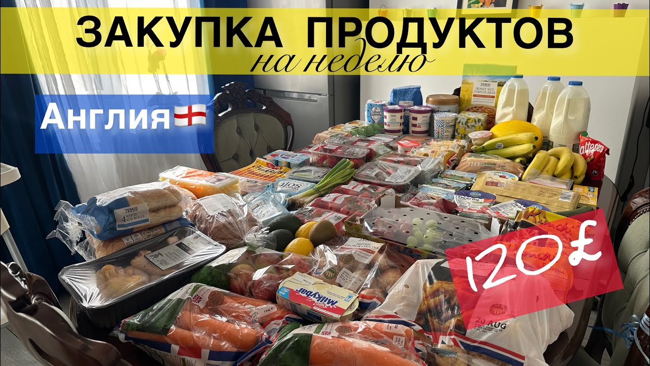 Англия🏴󠁧󠁢󠁥󠁮󠁧󠁿Большая закупка продуктов🤪Сколько тратим на продукты?🤯🤯🤯