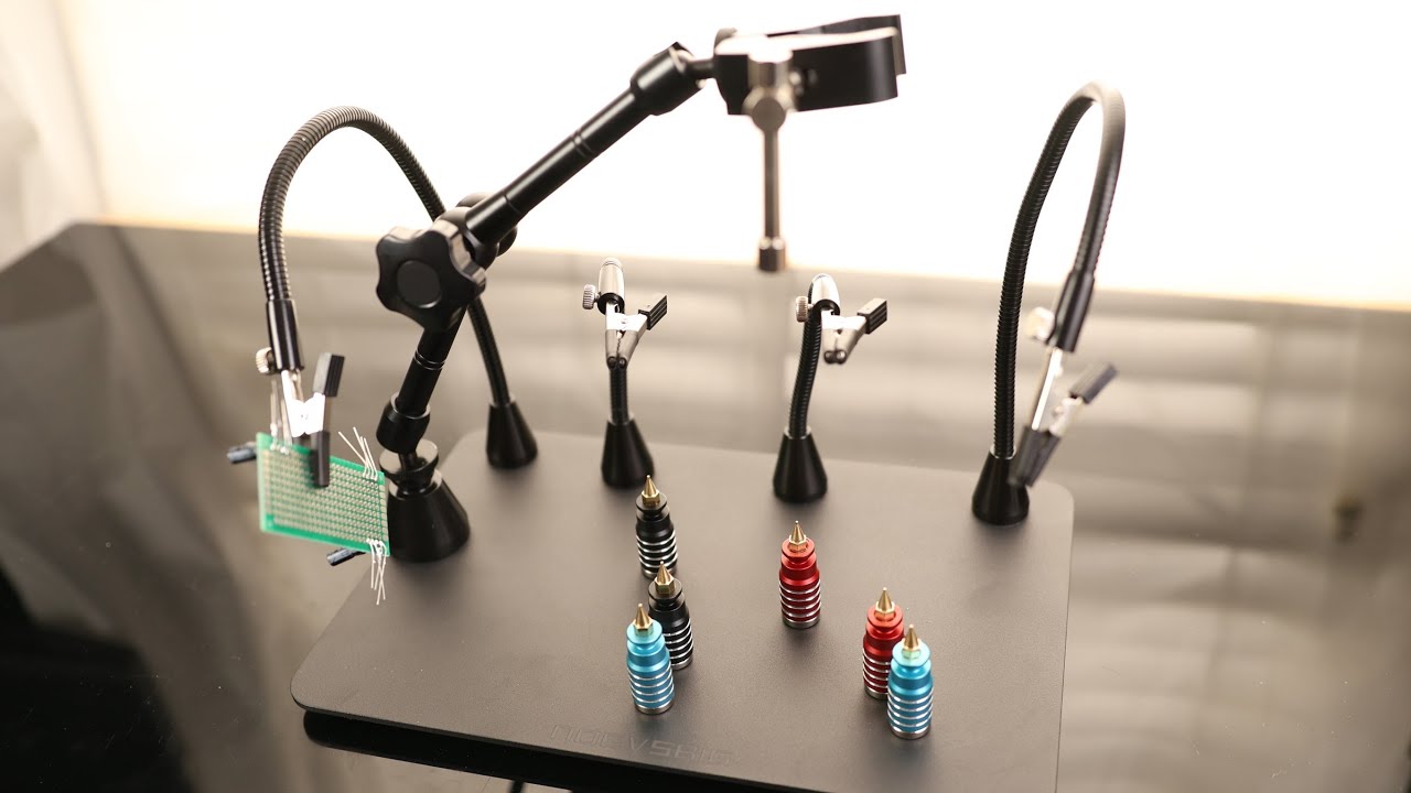 NOEVSBIG Magnetic Helping Hands, Soldering PCB Holder with Large & Heavy Duty Base