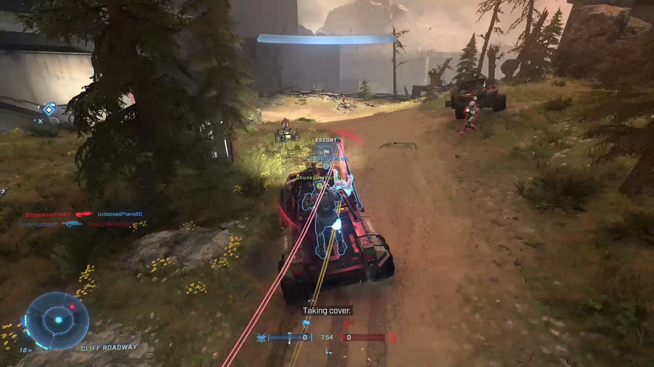 Halo Infinite CTF, Warthog gets destroyed