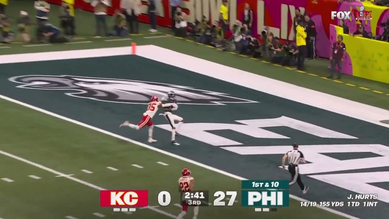 DEVONTA SMITH INSANE TOUCHDOWN GRAB | NFL Super Bowl LIX 2025