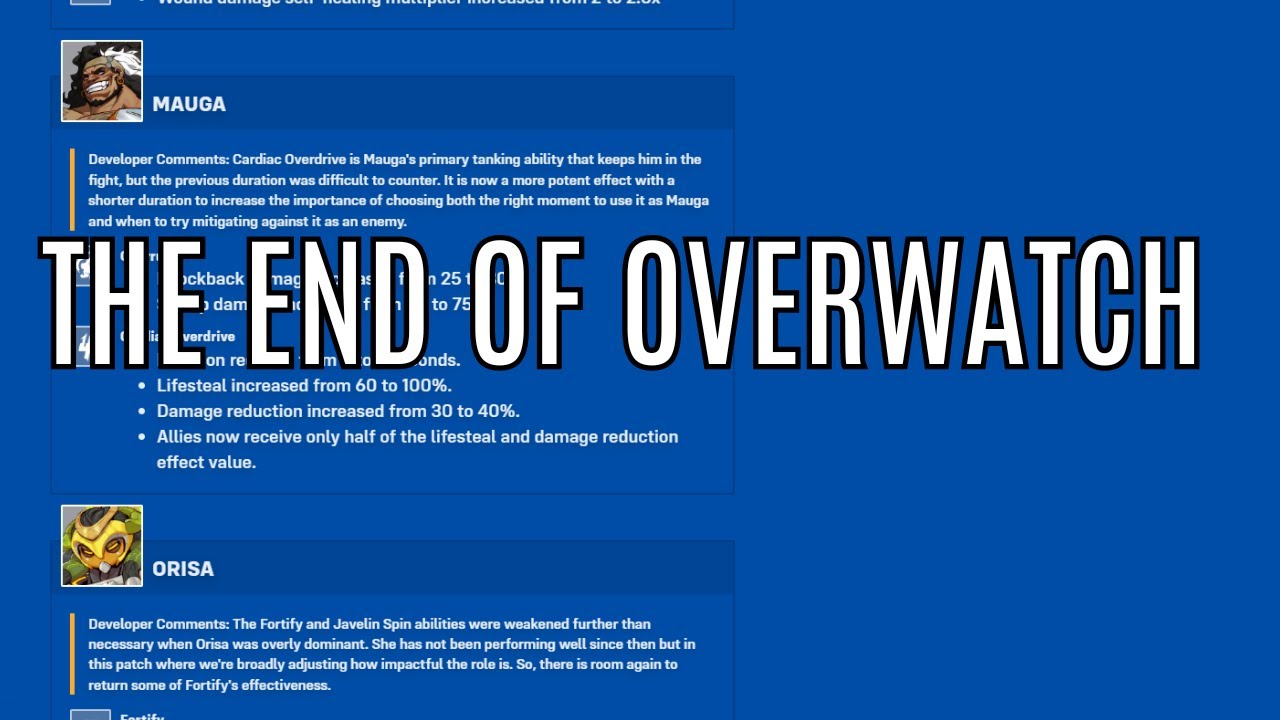The WORST Patch In Overwatch History {Season 11 Mid Season Patch Notes}