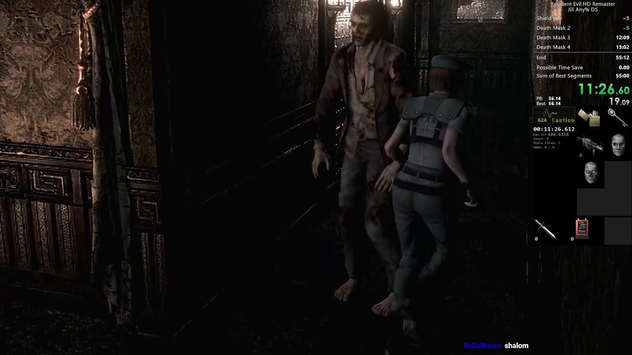 (World Record) RE HD Jill Any% DS Speedrun 54:30