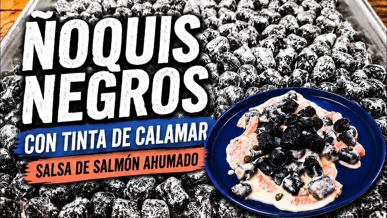 Ñoquis de Papa con Tinta de Calamar - Pasta Oscura y Toque Marino - Gnocchi al Nero di Seppia [015]