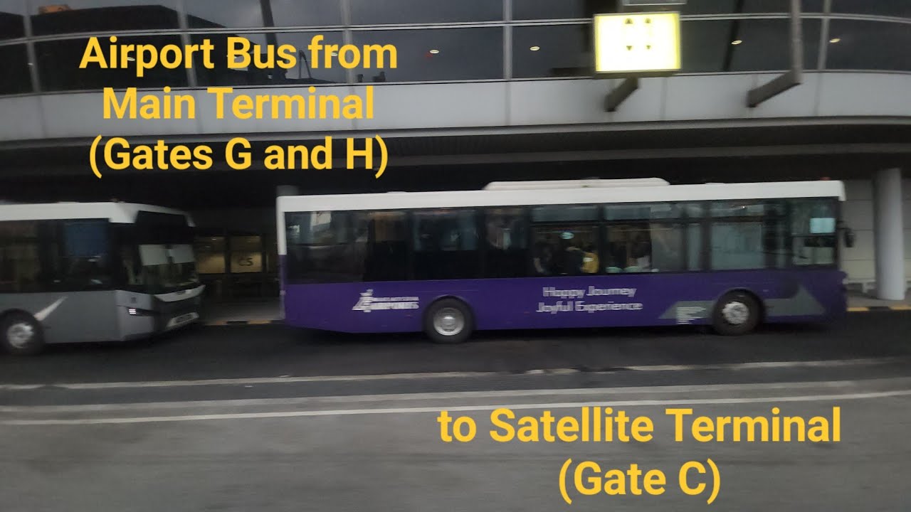 Airport Bus KLIA from Main Terminal to Satellite Building for Gate C Departures LAT Cartoons too