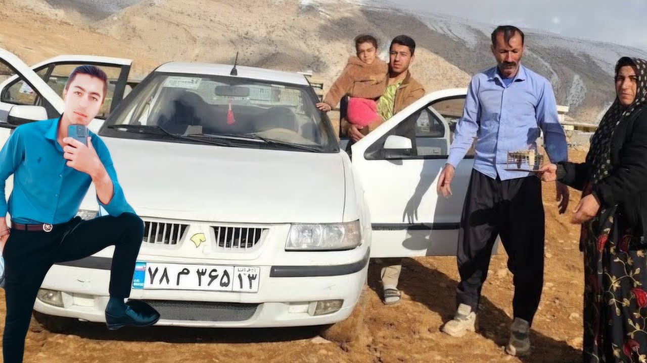 The family's first car arrived: Hadi and Hashem's simple but grand celebration alongside Hamed🎉🚘🚗🎉