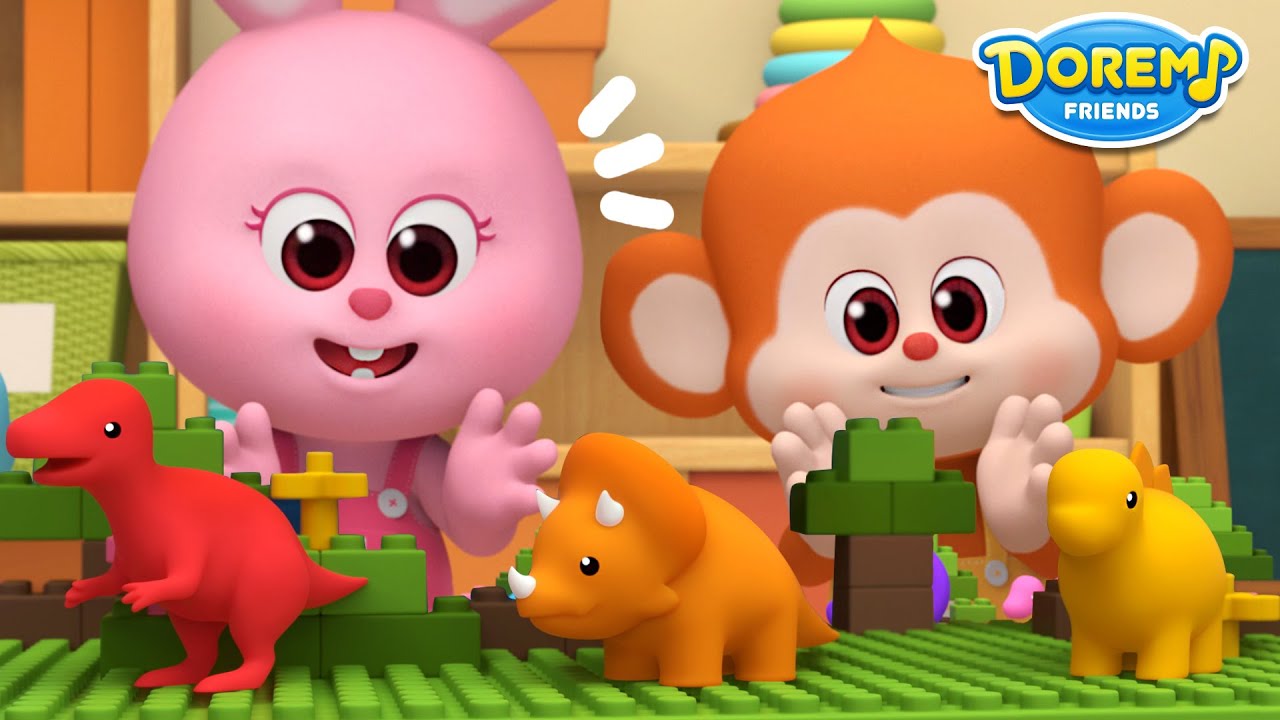 Doremi Friends Exploring Song│60 Min│10 Little Dinosaurs│Doremi Friends - Nursery Rhymes & Kids Song