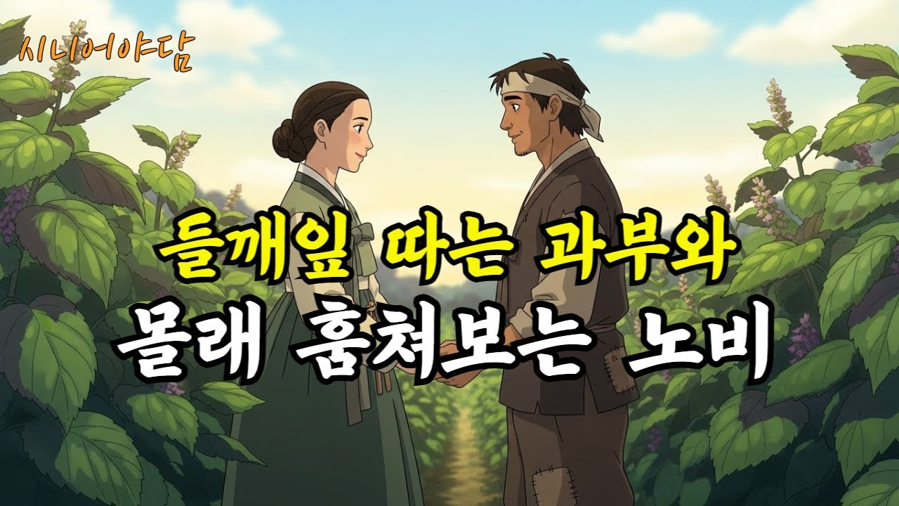 들깨잎 따는 과부와 몰래 훔쳐보는 노비 l 조선야담 l 야담 l 야화 l 옛날이야기 l 시니어사연
