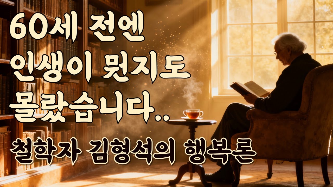 60세 이후가 인생의 황금기입니다 ㅣ 김형석 교수의 행복론 #인생철학