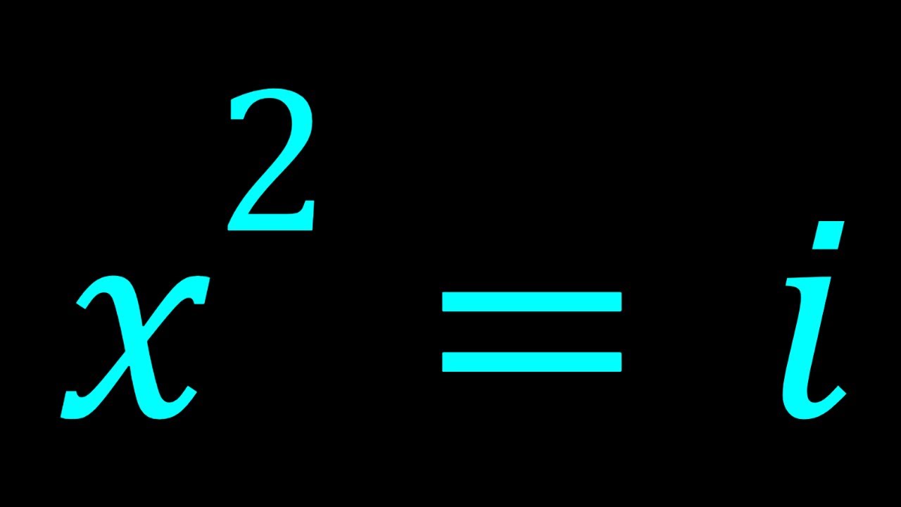 Finding Square Roots of i | Complex Numbers