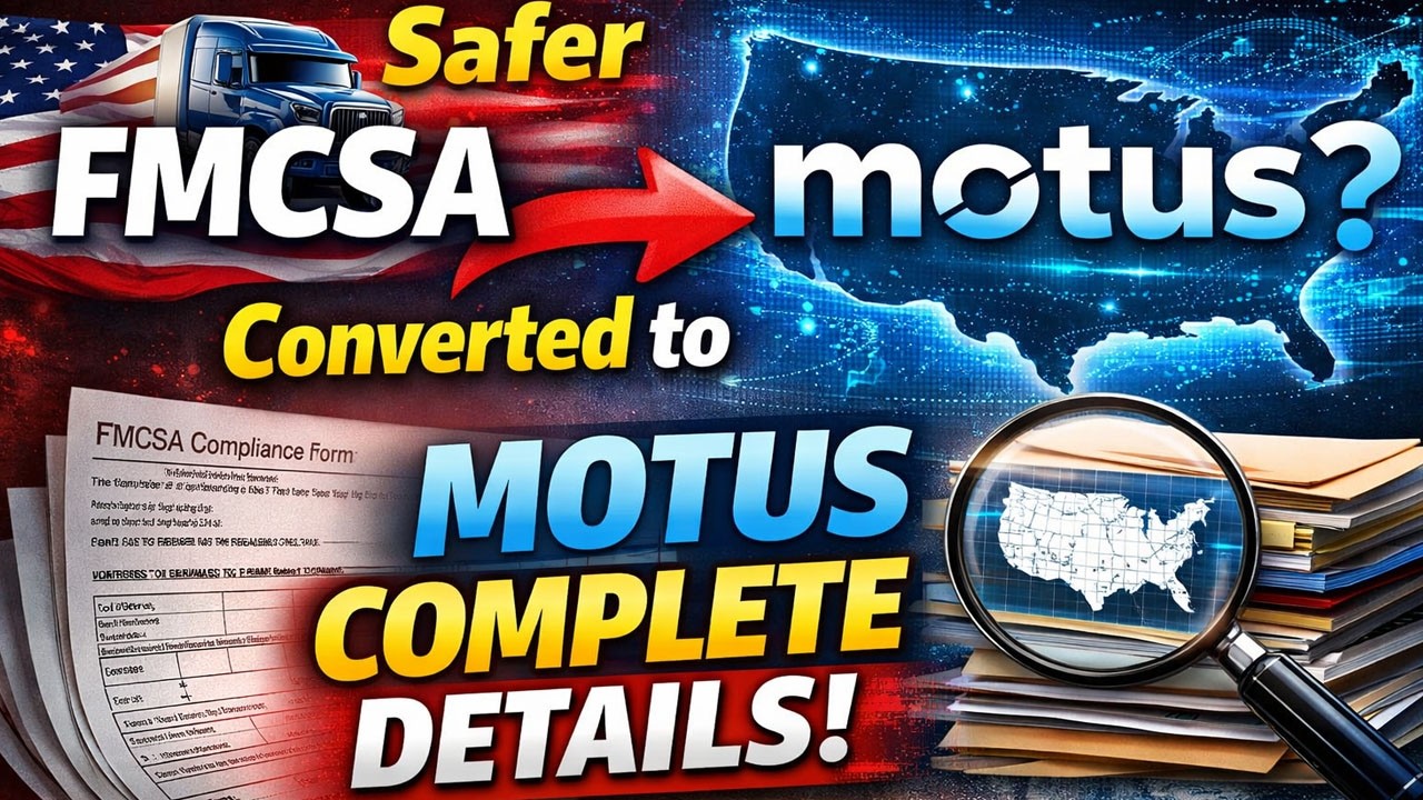Safer FMCSA Converted to Motus - Motus Complete Details - New Carrier Lists in Motus Website