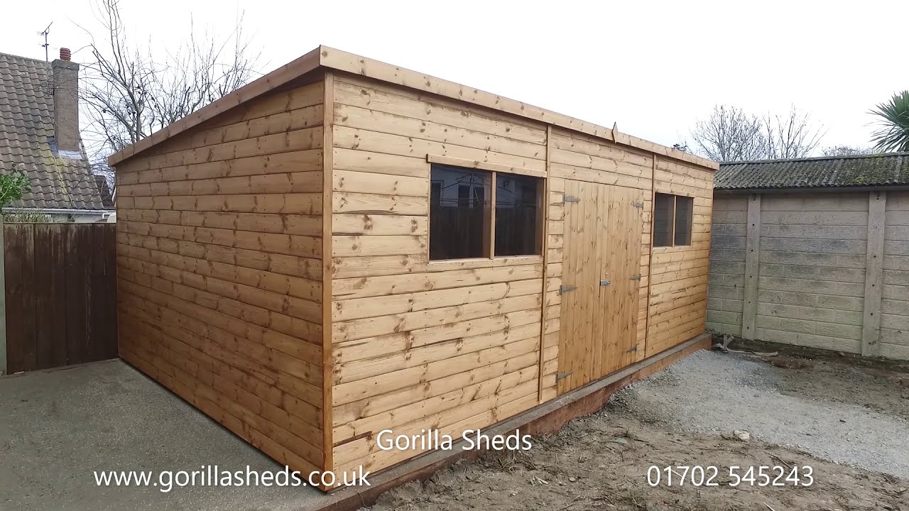20 x 12 pent garden shed by Gorilla Sheds