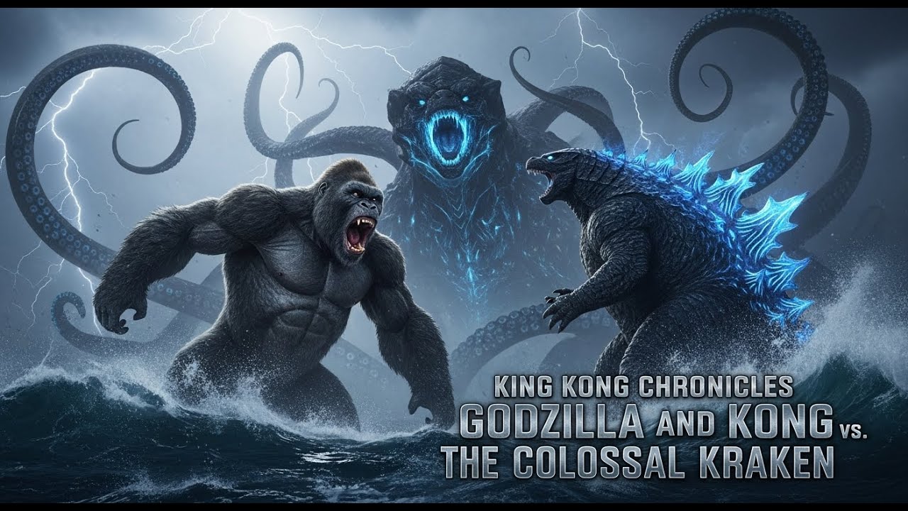Godzilla and Kong vs. The Colossal Kraken | King Kong's Epic Battle | Full Movie