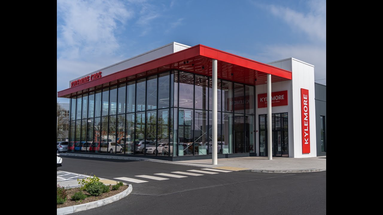 One take FPV Drone of Kylemore Cars Dublin Showroom
