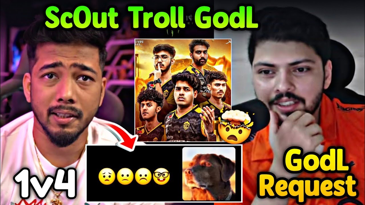 ScOut Troll Godlike on 1v4🤣 Fyxs Request Godlike Mgt.For BGMS🙏 
