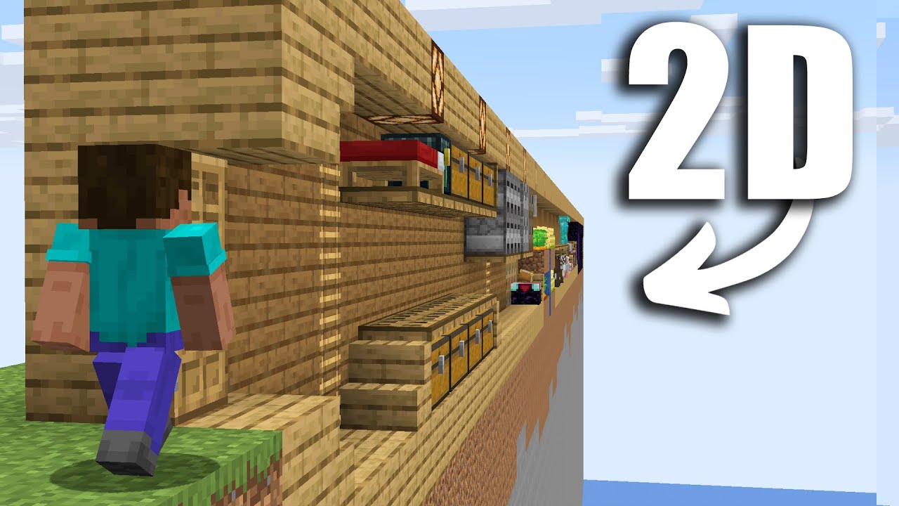 I Built a Completely 2D Minecraft Base