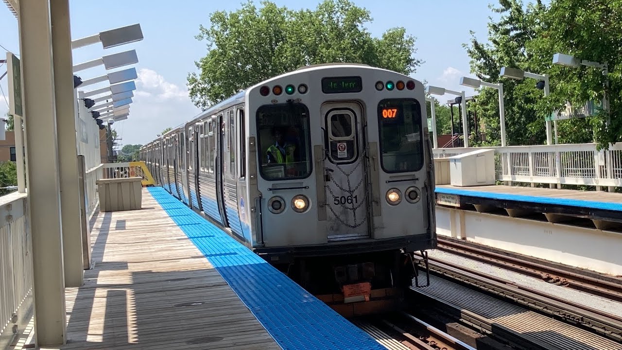 CTA Green Line Train Ride 7/7/23 Car 5171 (Back Window View) 43rd to Clark/Lake