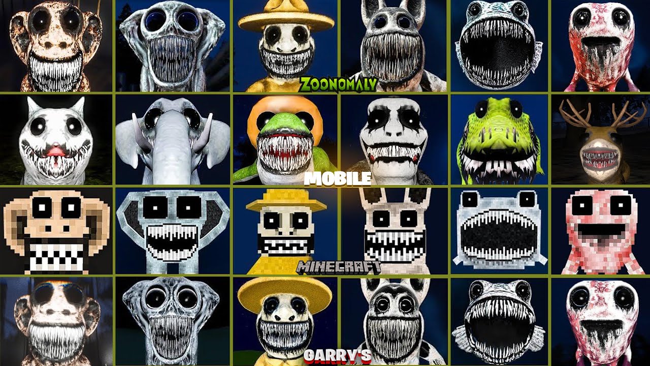 Zoonomaly ALL JUMPSCARES vs MOBILE vs MINECRAFT vs Garry's Mod! #2