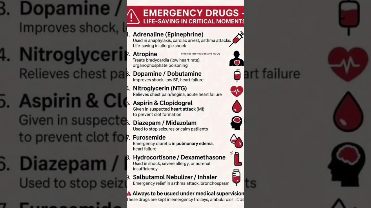 Emergency drugs......