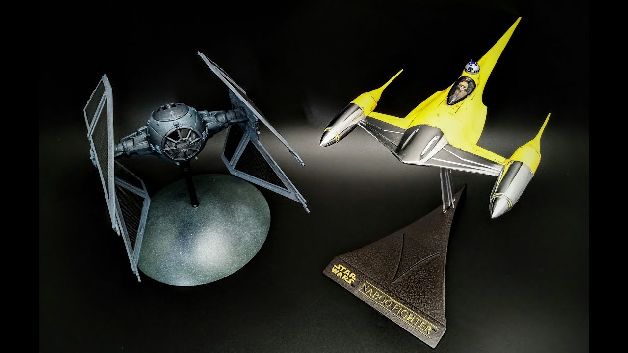 Star Wars Tie Interceptor Naboo Starfighter 1/48 Scale Model Kit Build How To Assemble Decal Mask