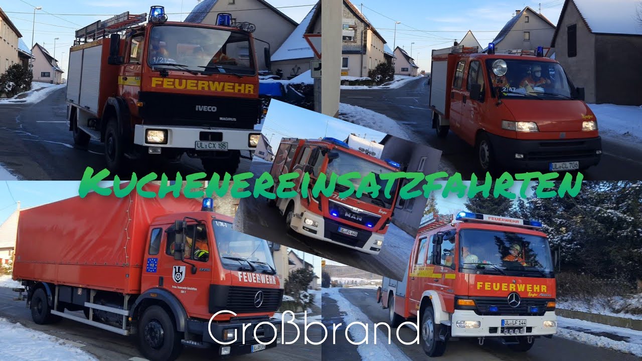 [GROßBRAND] In Amstetten Einsatzfahrten Feuerwehr:  Amstetten, Lonsee + Teilorte, Geislingen/Steige