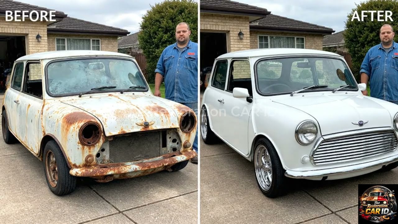 Classic Mini Restoration | Vintage British Car Cinematic  Leyland Mini 1000 Mark IV AI