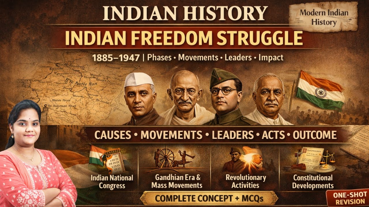 Indian Freedom Movement in Detail | From 1857 to 1947 Full Timeline & Key Events
