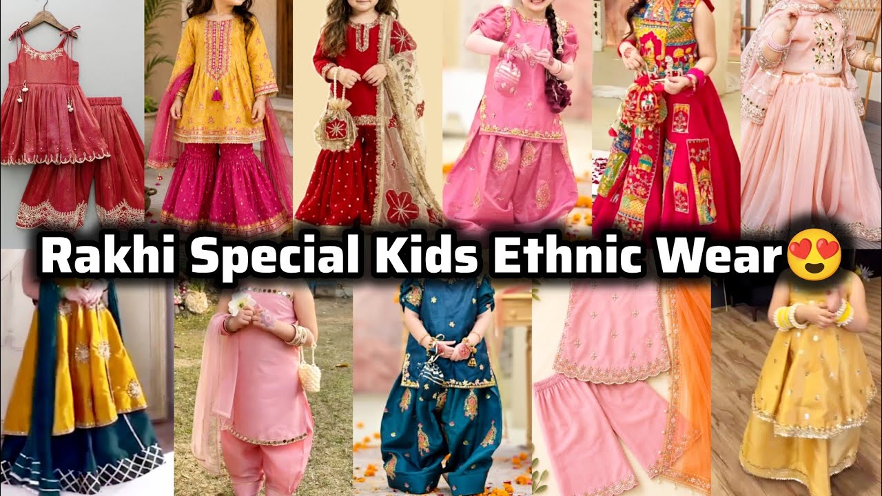 Rakhi Outfit Ideas for Baby Girls, Rakshabandhan Special Kids Ethnic Wear 2026