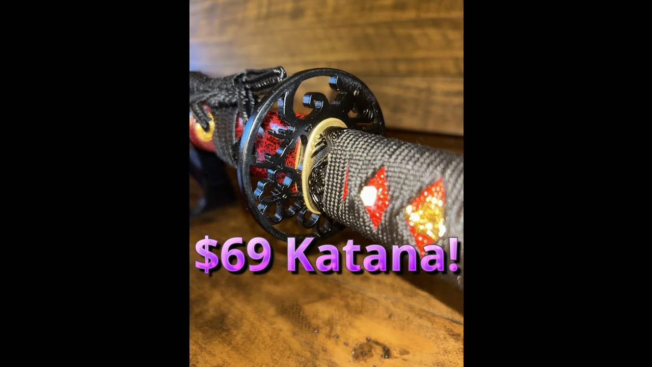 Budget Amazon Katana! $69 dollar Katana! Atanak 1060 steel sword unboxing and review!