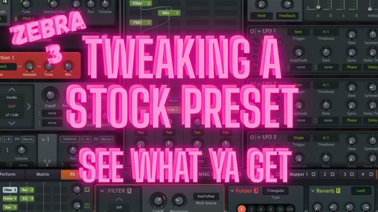 ZEBRA 3 Stock Preset ( But Tweaked ).. #sounddesign #production #musicproduction