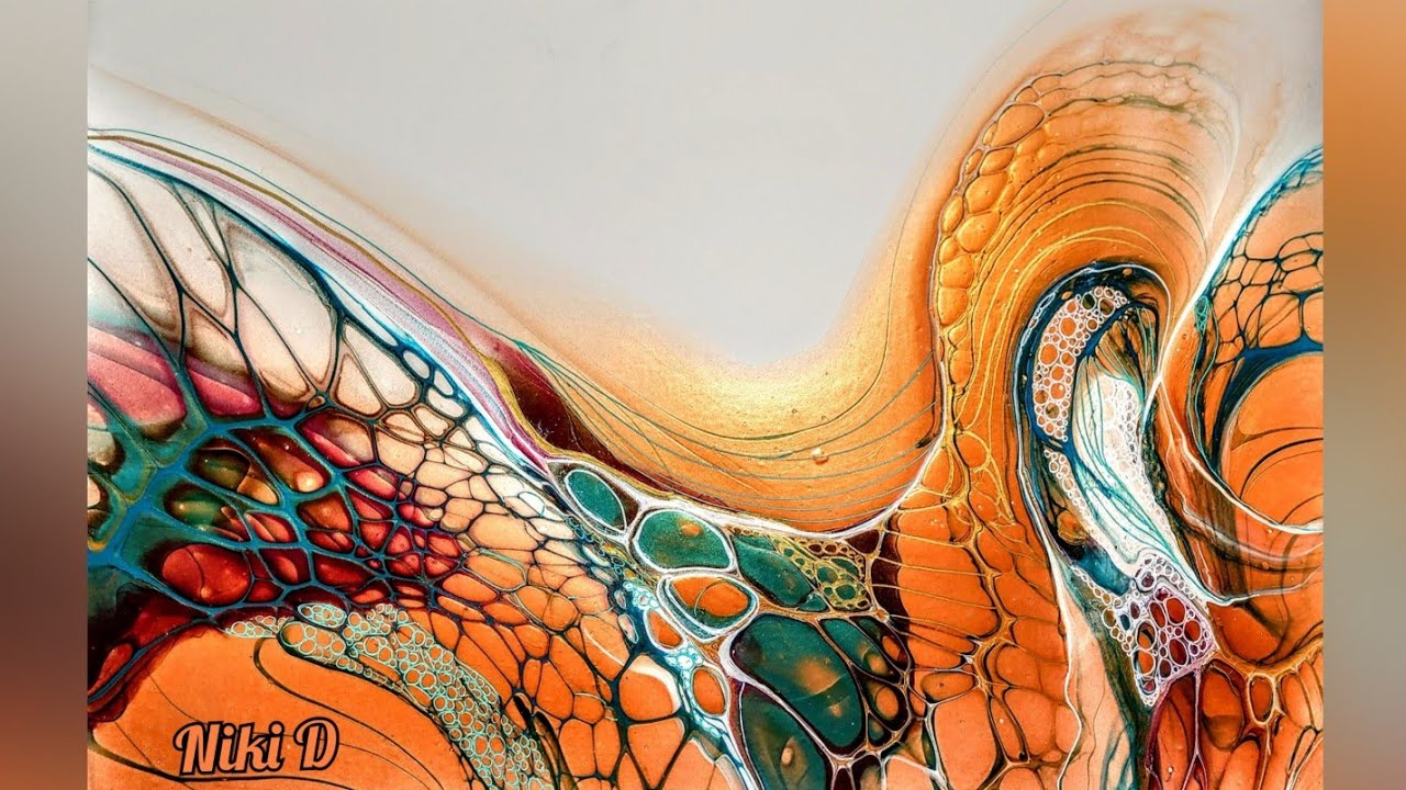 'Hyperion' Gorgeous Bloom Swipe ~ #fluidart #acrylicpouring #tlp