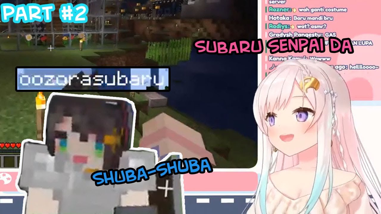 [ Hololive sub indo ] Iofi ketemu subaru senpai di minecraft