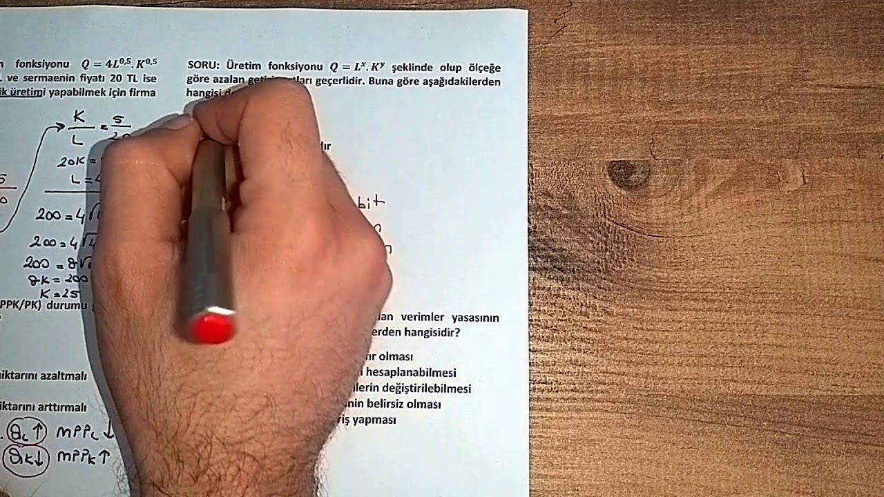 28) ÜRETİM SORU ÇÖZÜMÜ - 6