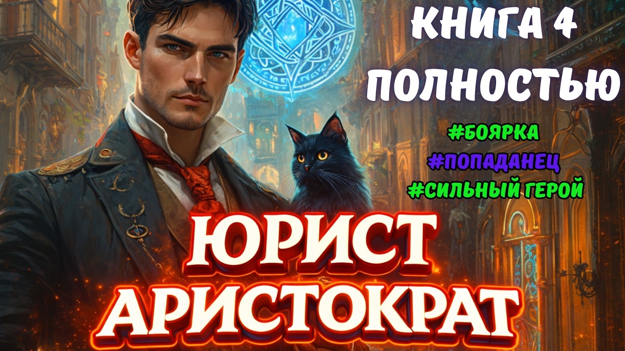 КНИГА 4 полностью. ЮРИСТ АРИСТОКРАТ ! ВСЯ СЕРИЯ  НА ЮТУБЕ !  ПОПАДАНЕЦ #аудиокнига  #аудиокниги
