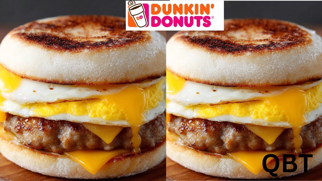 Dunkin Donuts Sausage Egg And Cheese English Muffin Breakfast Recipe | Quick 30-Minute Meals