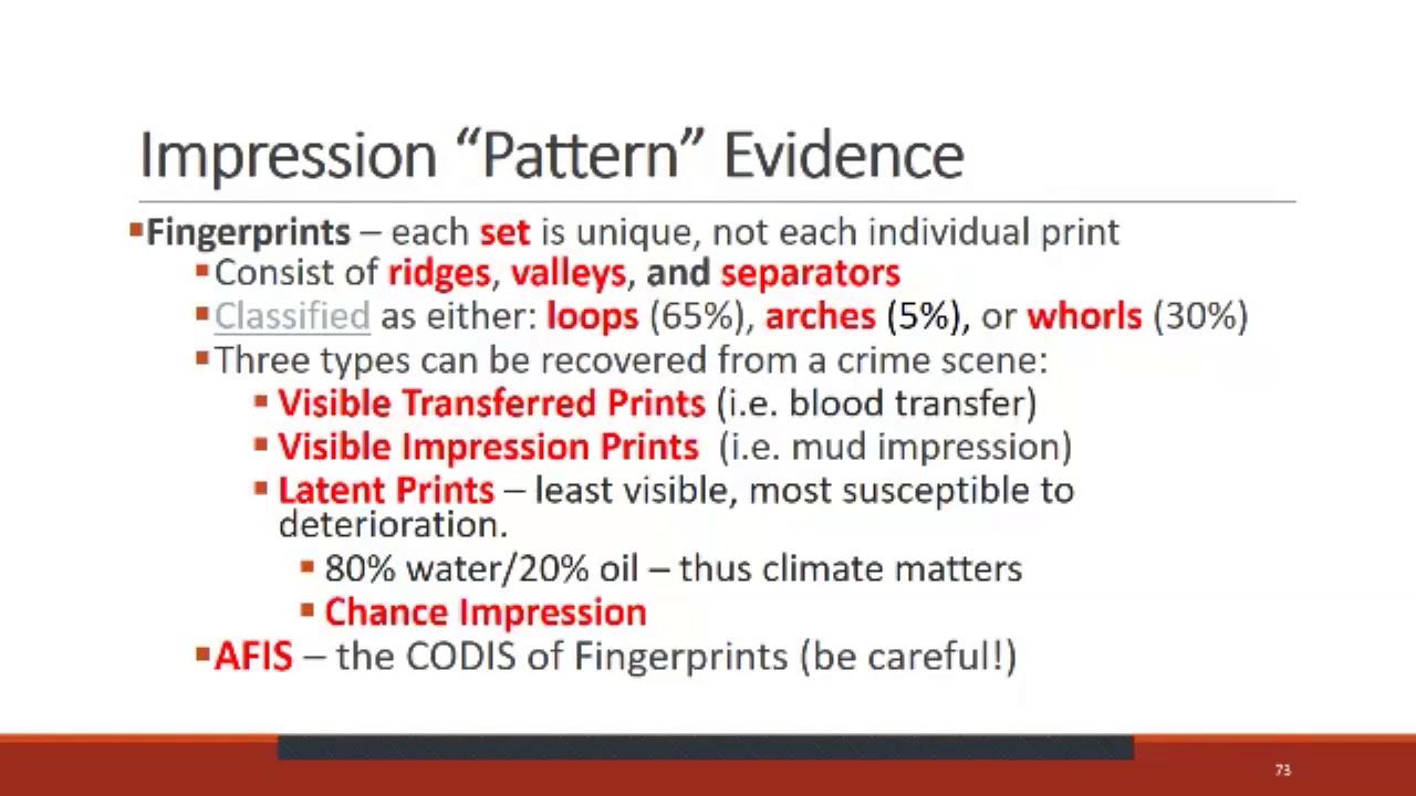 Criminal Investigation - Homicide Investigation - Nonbiological Evidence