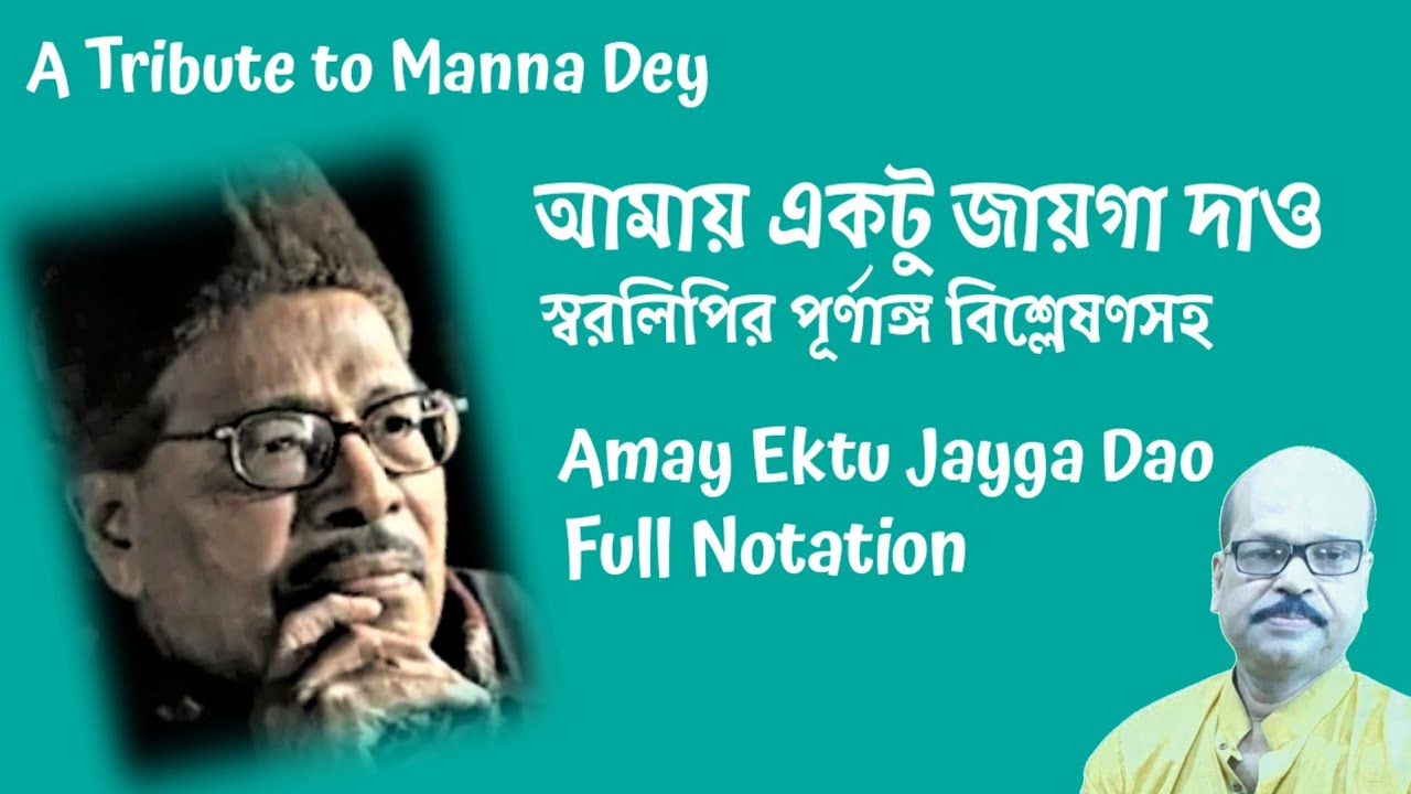 Amay Ektu Jayga Dao Mayer Mondire Bosi | Bengali Song | Swaralipi Tutorial @ganereschool 