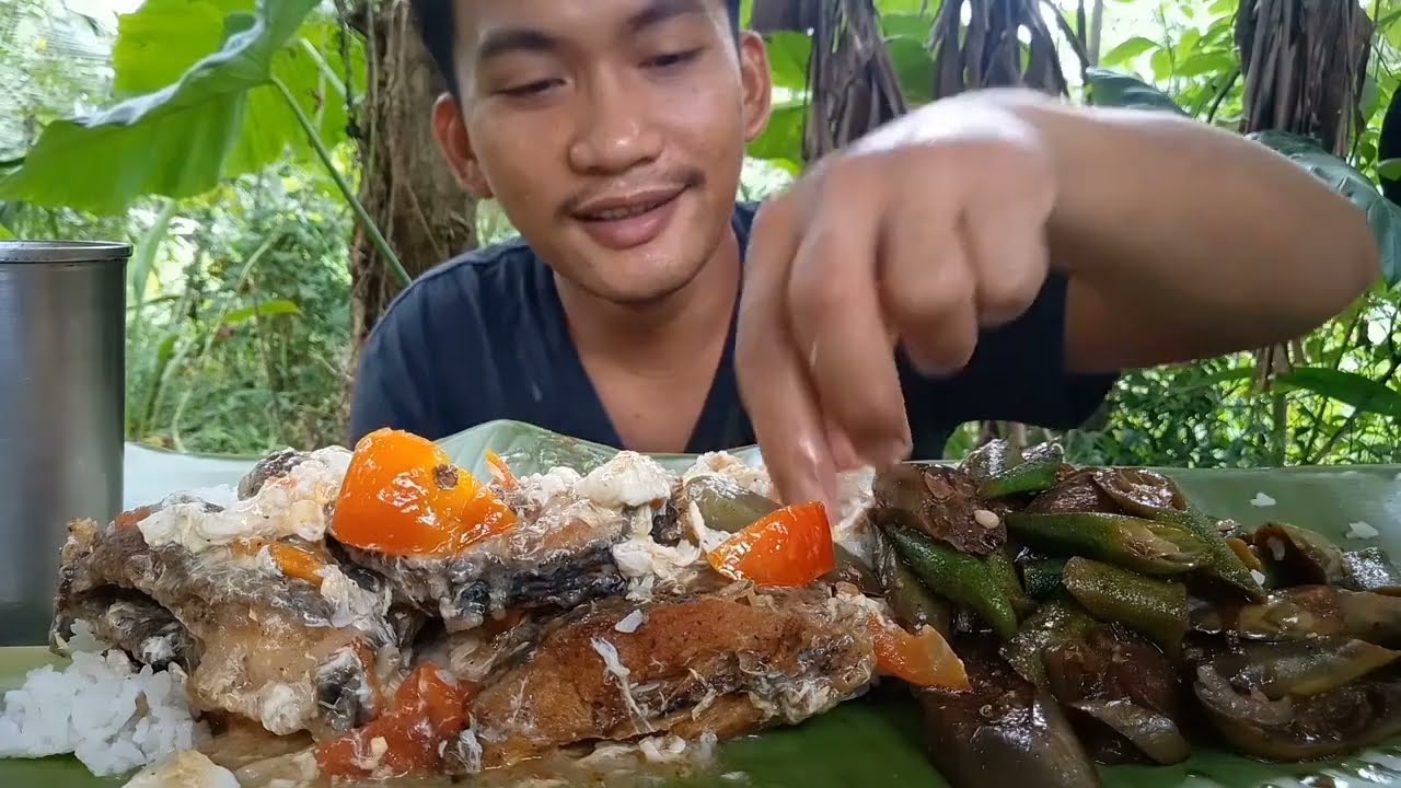 Sarciadong isda at Adobong Gulay MUKBANG ASMR