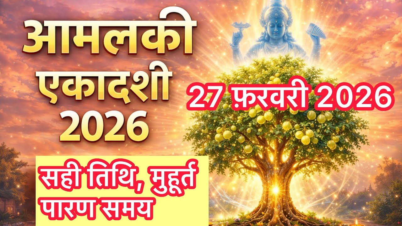Amalaki Ekadashi 2026: 26 या 27 फरवरी? जानें सही तिथि, शुभ योग और मोक्ष देने वाली विधि 🙏#viralvideo 