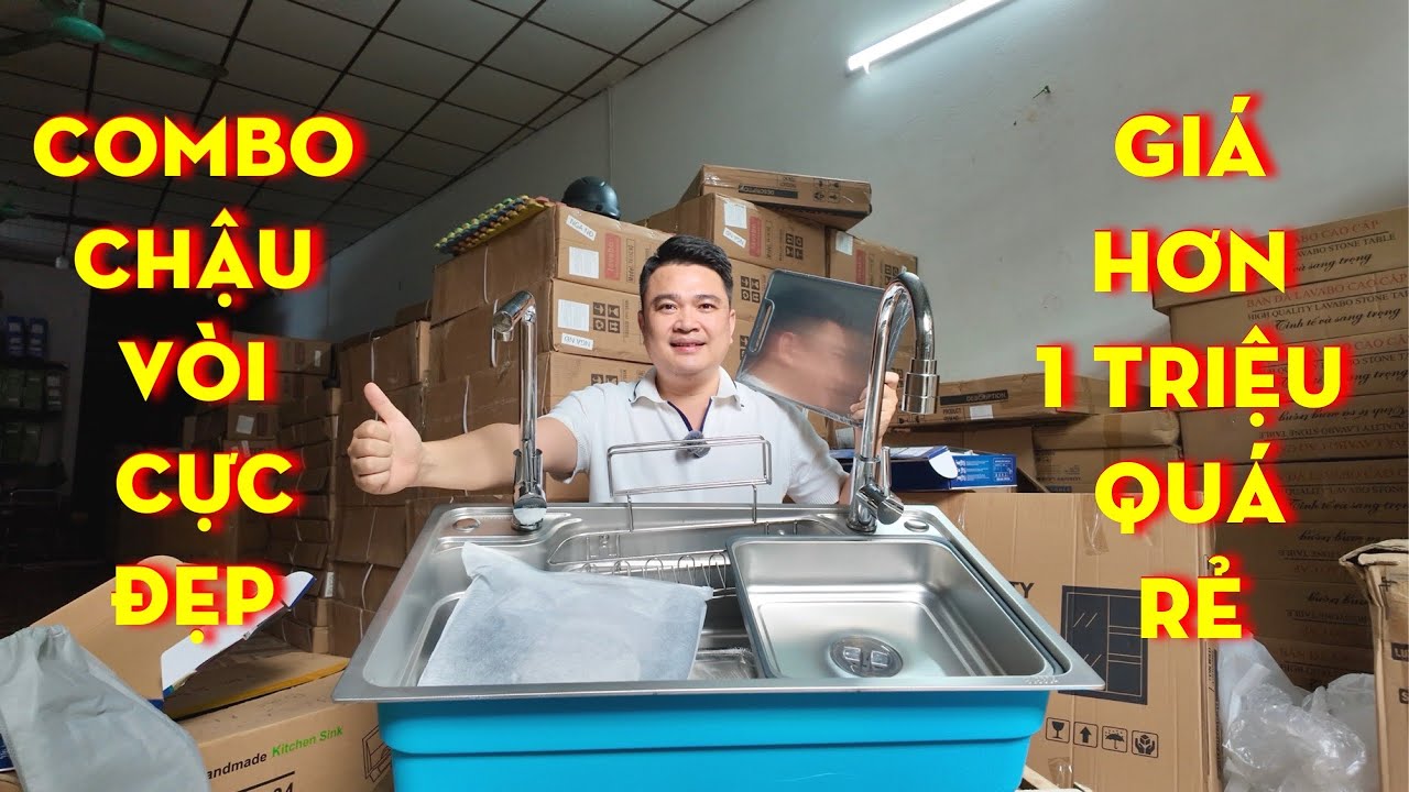 Combo Chậu Rửa Bát 1 Hố Kèm Vòi Cực Đẹp Giá Rẻ 2026 | Hiệu Lào Cai