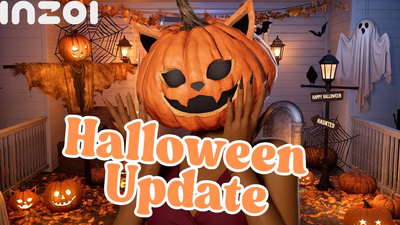 NEW Halloween Content in InZoi 🎃Funerals, Pumpkin Carving + Spooky Recipes 🍲👻