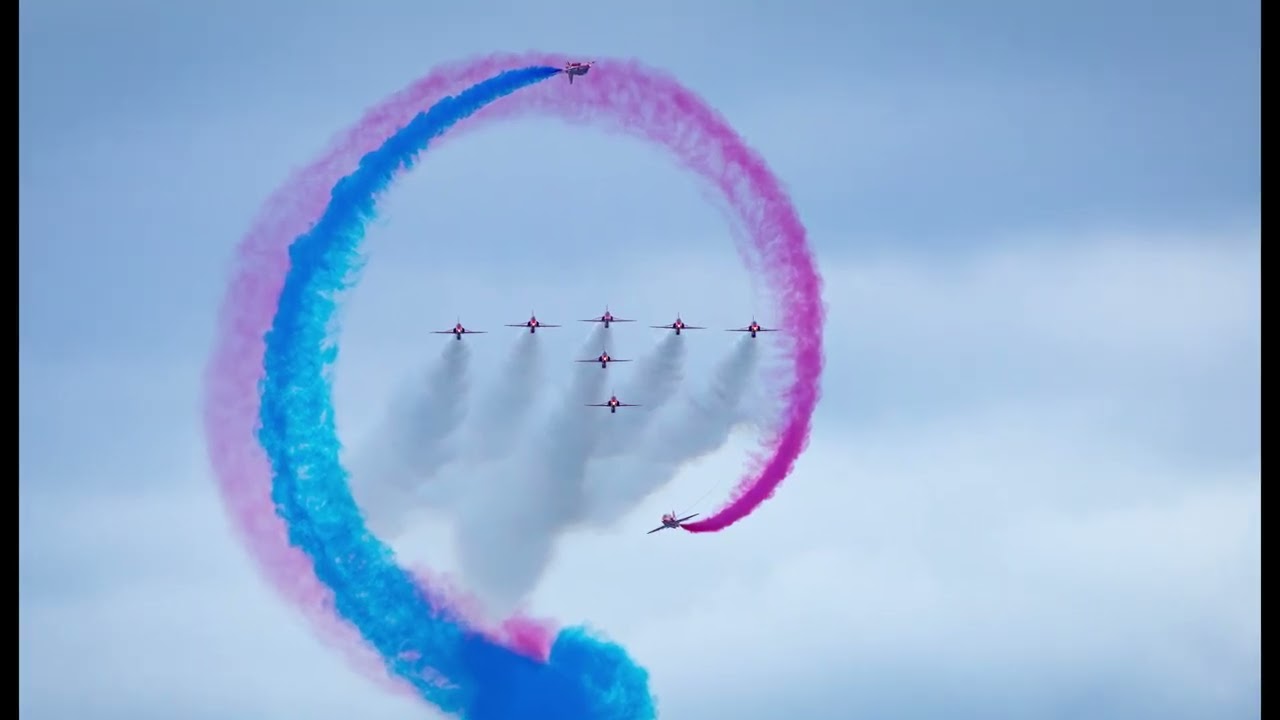Armed Forces Day @ Red Arrow Display over Belfast Lough. Hightlights with Photography . June 2024
