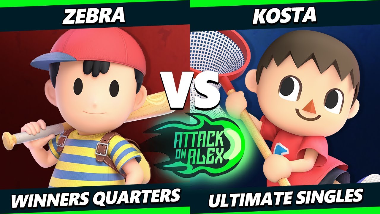 Attack on Alex 32 - Zebra (Ness) Vs. Kosta (Villager) Smash Ultimate - SSBU