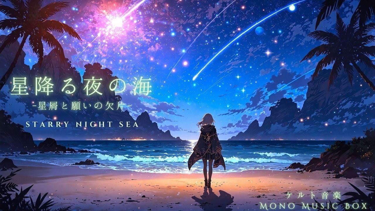 【ケルト音楽/Celtic Music】星降る夜の海【作業用/勉強用/睡眠用】