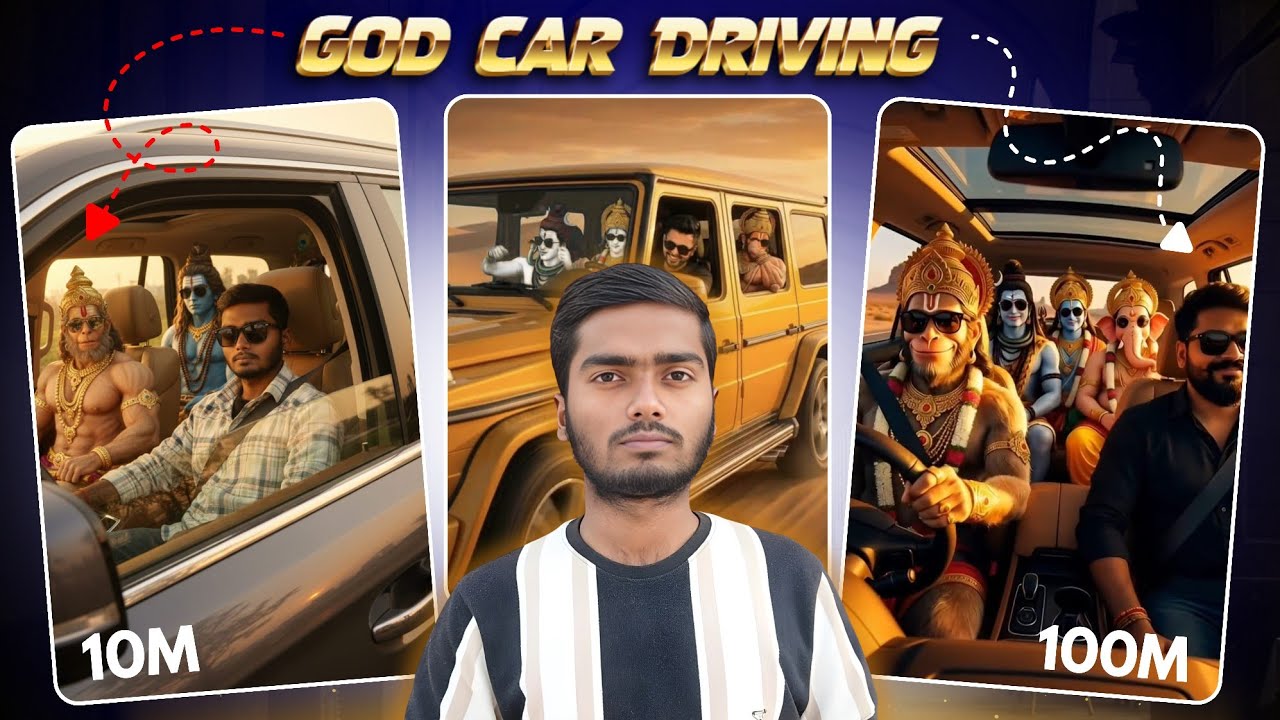 Gods Driving Car Video Kaise Banaye | How to Make Gods Car Riding Video | AI Wala Bhaiya