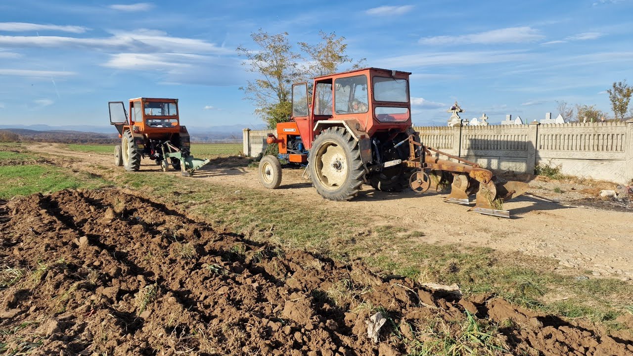2×Tractor-vlog-u650+2×Plug-pp4-La arat cu ambele tractoare pentru porumbul din anul 2023 ep7