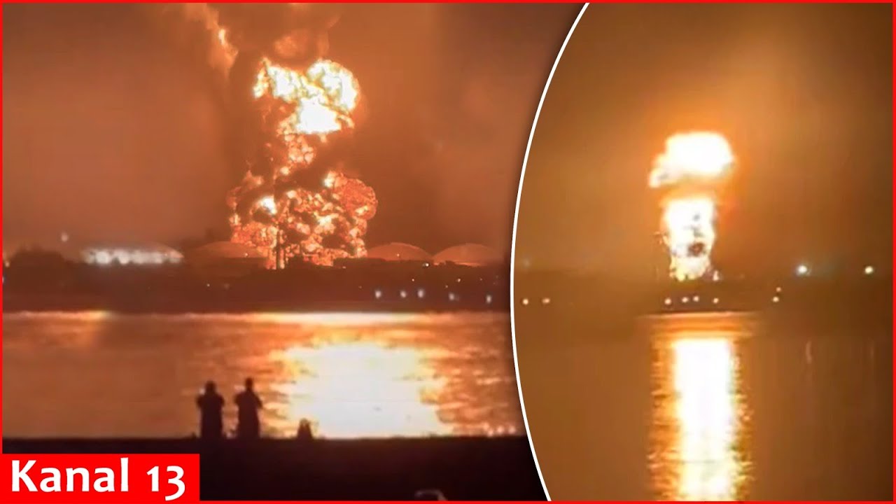 Ukrainian drones hit one of largest oil refineries in Crimea - massive fire