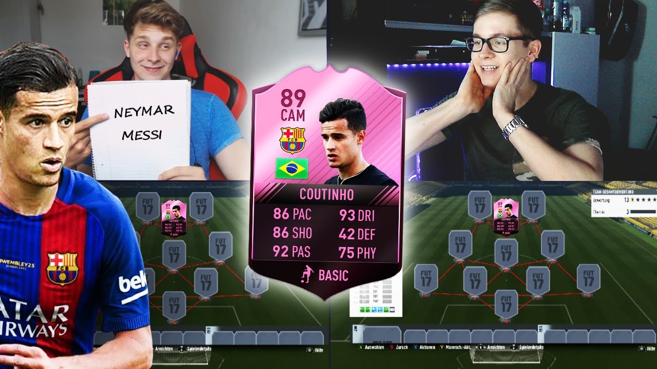 FIFA 17: FC BARCELONA COUTINHO TRANSFER PREDICTION SQUAD BUILDER SHOWDOWN vs FIFAGAMING 😱🔥😈