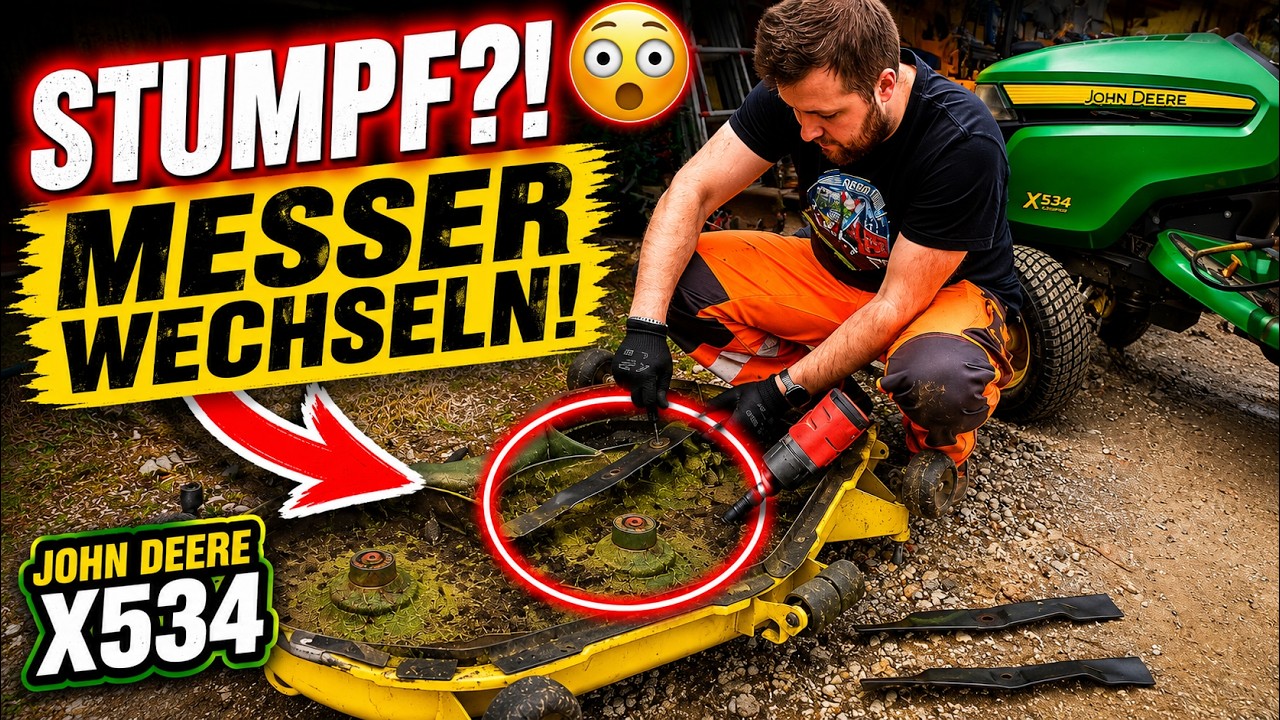 STUMPF war gestern! 😳 Neue Messer f&uuml;r den John Deere X534