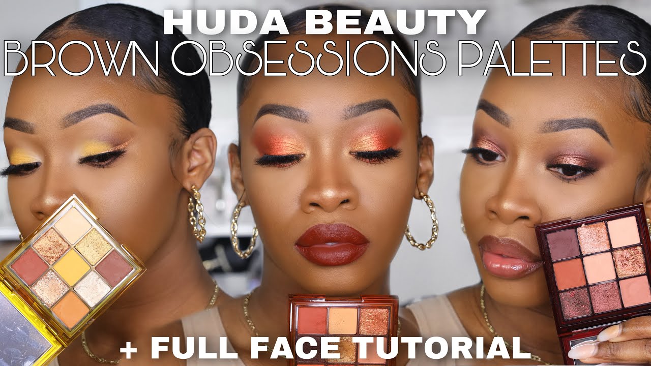 3 LOOKS! New HUDA BEAUTY Brown Obsessions Palettes + FULL FACE & Chill | Maya Galore