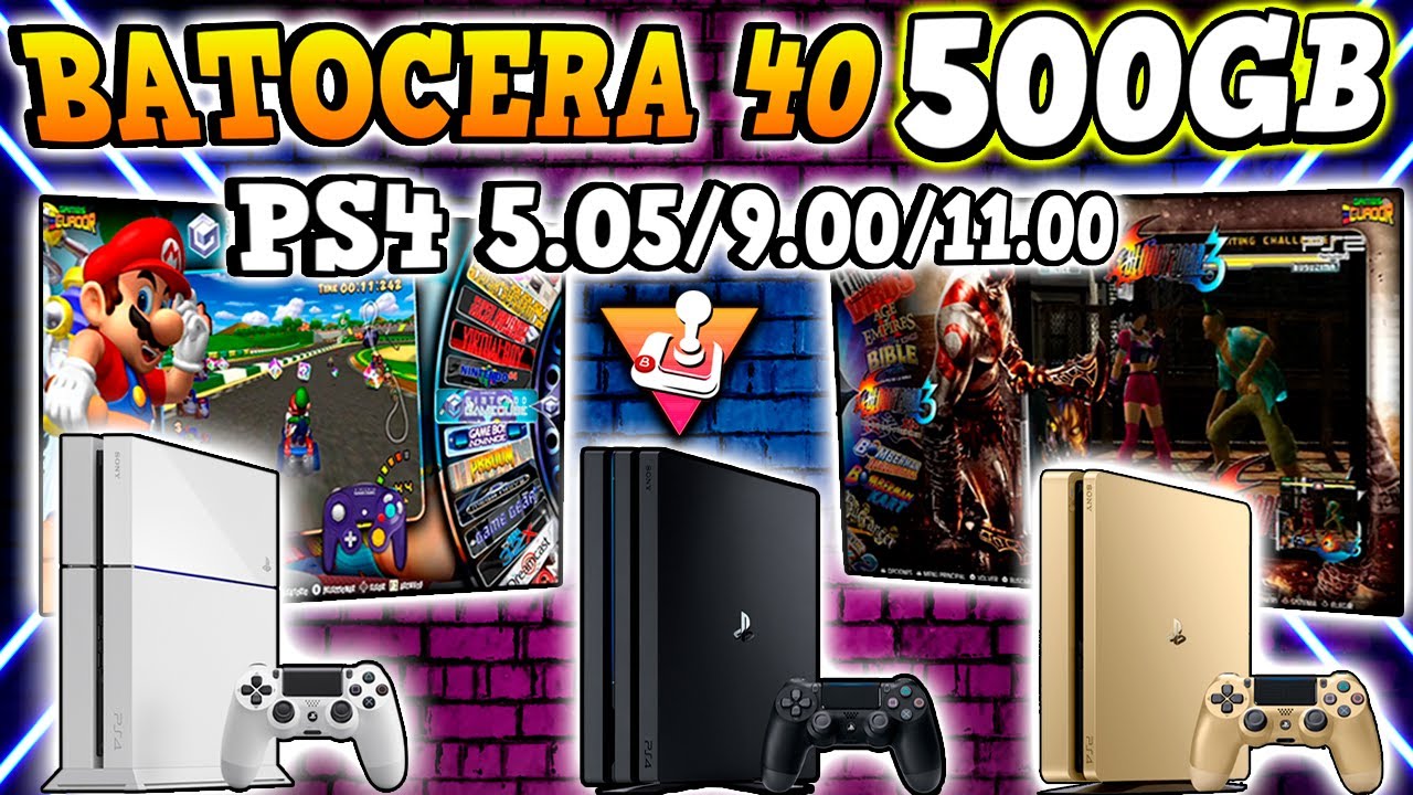NEW Batocera 500GB PS4 Proyecto Finalizado Full Retro Gaming en HD PlayStation 4 Fat/Slim/PRO